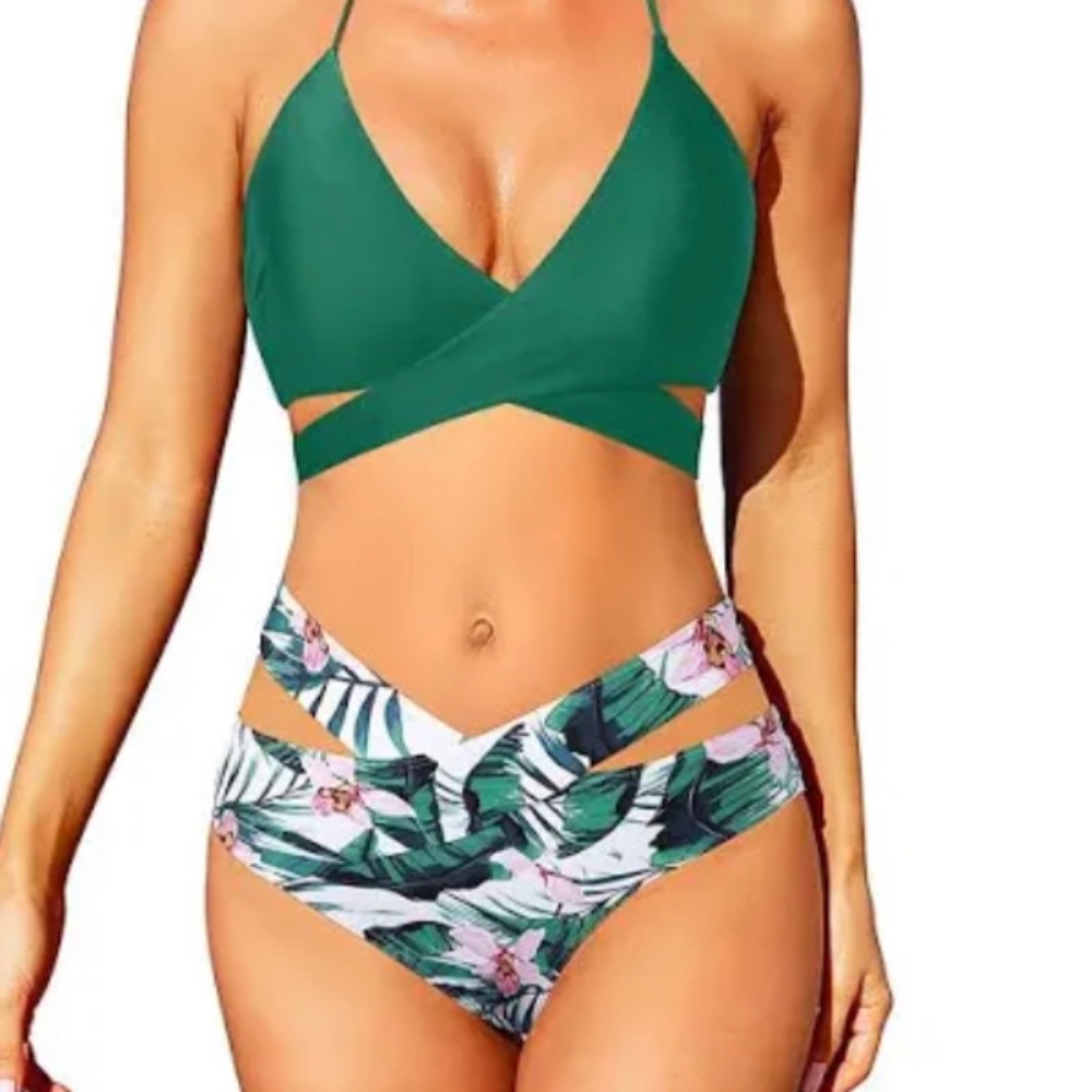 Holipick Two Piece Bikini Sets for Women High Waisted Bikini Push Up Swimsuit